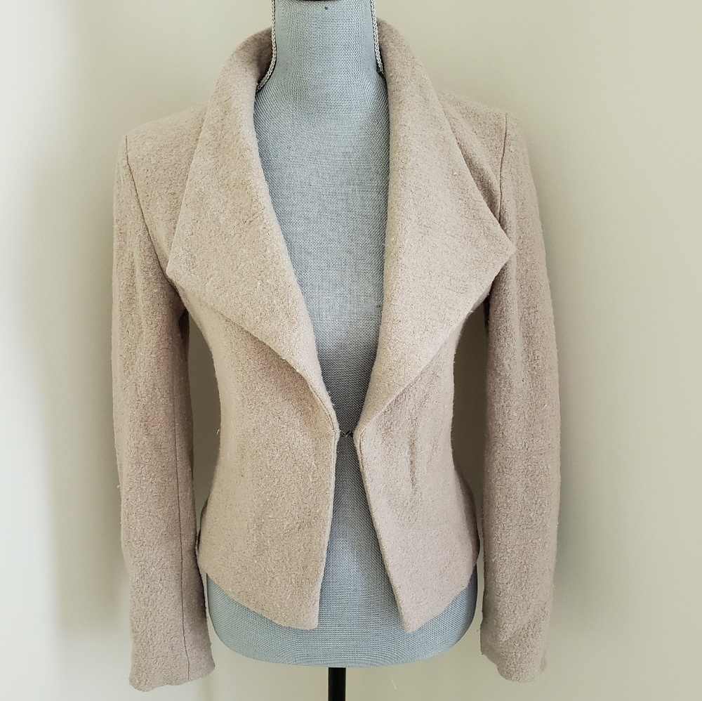 Blush pink Textured wool Jacket Paraella blazer